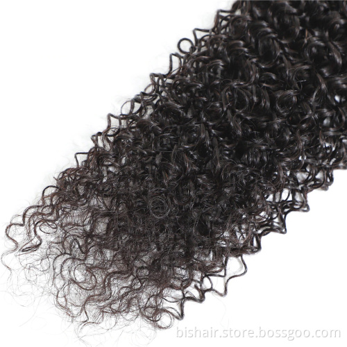 BIS 4*4 Curly wave lace closure remy transparent lace hair raw virgin human free sample Brazilian cuticle aligned hair